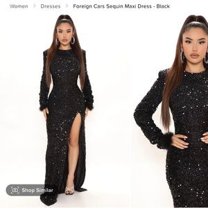 Blacked gown dress! Only worn once!